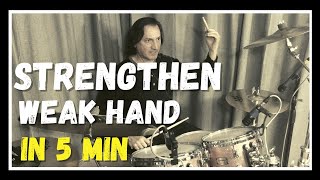 COOL WAY TO STRENGTHEN WEAK DRUM HAND || Feel it in  5 min