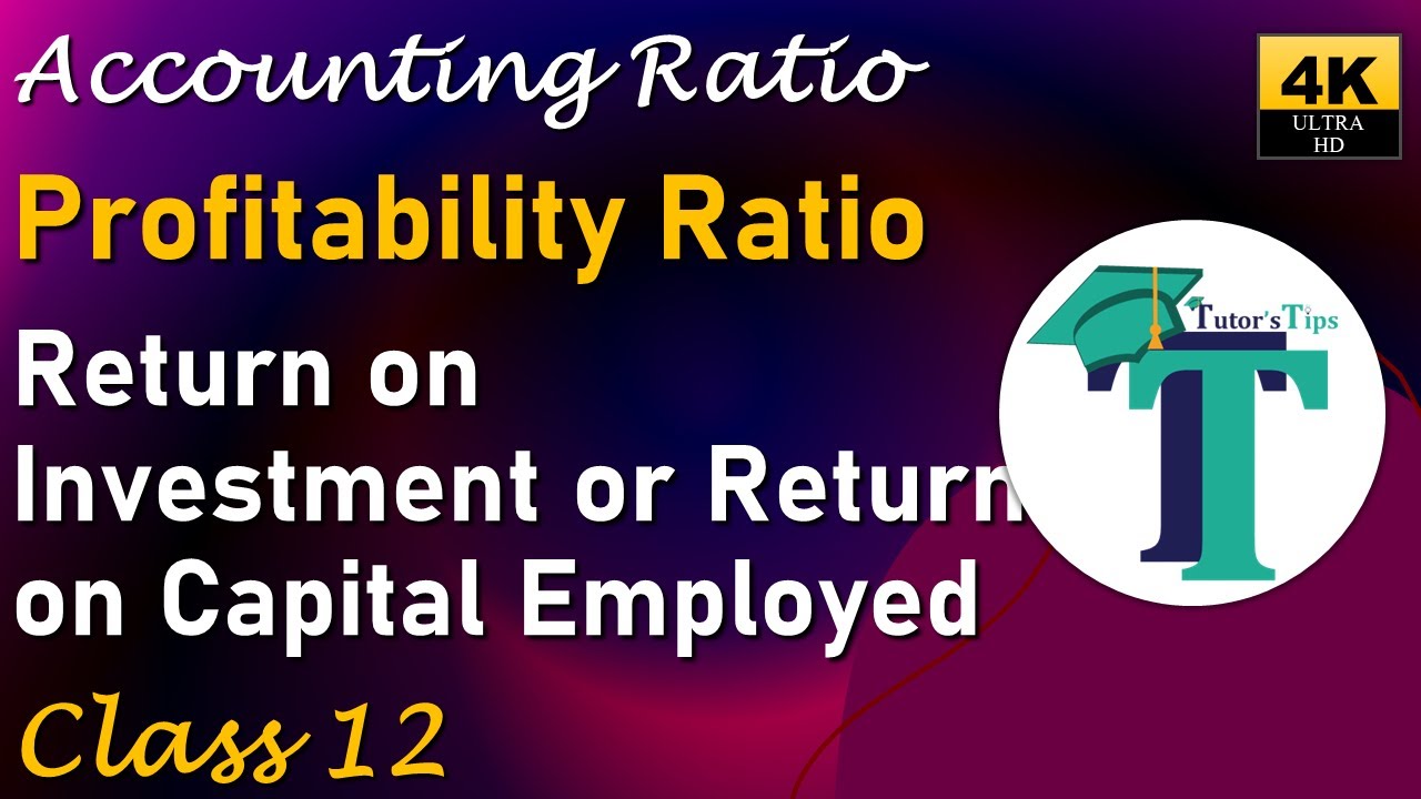 Return On Investment - Profitability Ratio -Accounting Ratios Class 12 ...