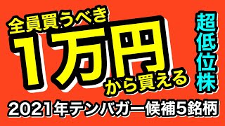 【超低位株】2021年厳選テンバガー候補5銘柄 10倍株候補を大公開