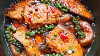 CÁ HỒI KHO TIÊU XANH kích thích hệ tiêu hóa, tốt cho não bộ, cho mắt... dinh dưỡng toàn diện