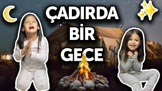 Duru ve Asya Challenge | Çadırda Bir Gece Geçirdiler🏕️