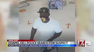 Chapel Hill police searching for man accused of repeated thefts at Ulta Beauty store