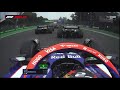 Yuki Tsunoda and Alex Albon onboard Crash