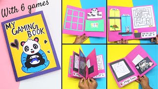 6 Easy Paper Games in a book/DIY Cute Gaming book/How to make Paper Gaming Book/DIY Paper Game