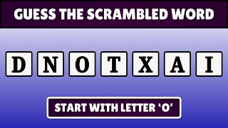 Guess the 75 Scrambled Word Start with Letter O | Scramble Word | Word Challenge | Quiz World Sunita