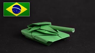 Origami: Tank / Tanque de Guerra - Instruções em Português PT BR