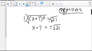 Solving Quadratics Using Inverse Operations