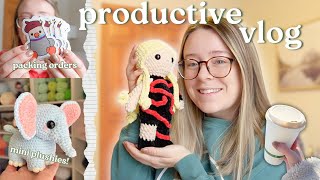 cozy body doubling vlog 🤎 finishing projects, getting organized, \u0026 small biz to-do’s