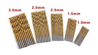 50Pcs/Set Twist Drill Bit Set Saw Set HSS High Steel Titanium Coated Drill