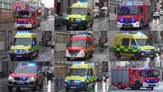 Brandweer en Ambulances Aalst HVZ Zuid-Oost met spoed naar verschillende interventies!