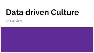 Data driven engineering culture