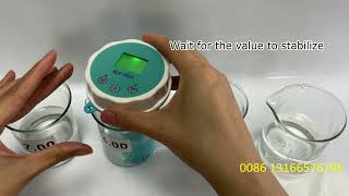 Floating Pool Monitor BLE-YC01 pH calibration at 7.0/4.0/10.0 pH calibrate 7.00 pH CAL