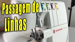 Como passar as linhas na Overloque Singer S0105