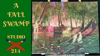 A Fall Swamp - Acrylic Painting Tutorial for Beginners