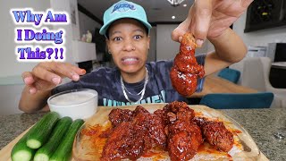 NUCLEAR FIRE FRIED CHICKEN WINGS AMSR ( ALL EATING, NO TALKING)