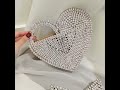 bling bling fashion silver rhinestone heart shaped star shaped clutch bags 2020