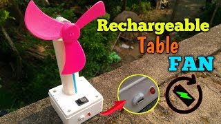 How to make a Rechargeable Emergency Table Fan at home