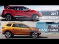 2017 Renault Kadjar vs 2018 Dacia Duster (technical comparison)