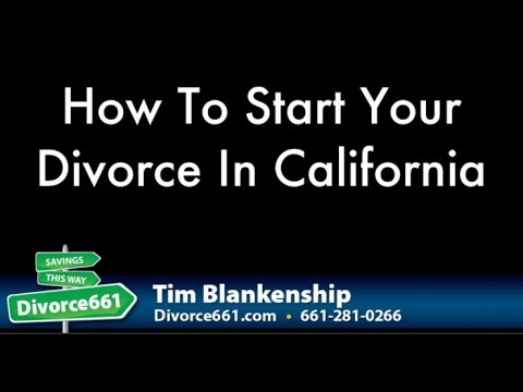 California Divorce How To Start Your California Divorce - YouTube