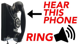 1930 Retro Wall Phone in BLACK - Old Phone Ringing