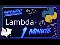 Python | Lambda in 1 Minute