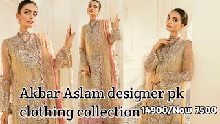 akbar aslam designer pk clothing collection:14990 now 7500 🔥