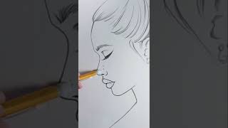 How to Draw a Face: Side Profile #shorts #art #drawing #howto #draw #sketch