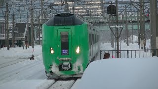 JR北海道789系電車　特急ライラック26号　岩見沢駅到着