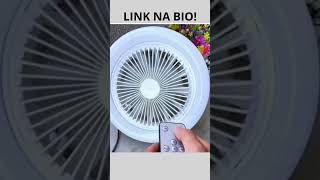 Ventilador de teto com lâmpada led embutida de controle remoto e 3 opções de cores #ventiladordeteto