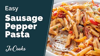 Easy Sausage Pepper Pasta Recipe | 30-Minute Dinner Idea!