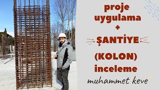 Statik Projede Kolon Okuma Ve Bindirme Bölgesi - Şantiye Uygulamalı #inşaatalanı #şantiye #mühendis