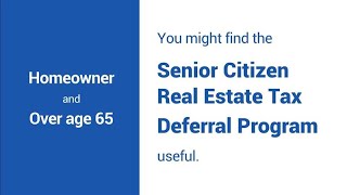 Senior Tax Deferral Program