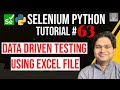 Selenium Python Tutorial #63 - Data Driven Testing using Excel File