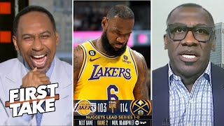 FIRST TAKE | Pain! - Stephen A. mocks Shannon after LeBron, Lakers losing to Nug