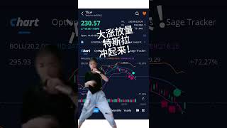 特斯拉！ 我没K！ 放量大涨！ #美股 #stocktrading #投资 #stock #特斯拉