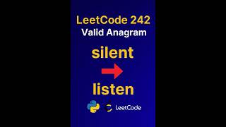 LeetCode 242 Valid Anagram in Python | Easy Coding Tutorial for Beginners