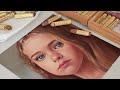 Oil pastel portrait painting || timelapse