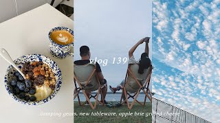 【ENG SUB】VLOG 139✨| Camping gears | Crow Canyon Home tableware | Apple Brie Grilled Cheese