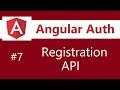 Angular Authentication Tutorial - 7 - Registration API
