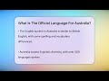 what is the official language for australia the language library