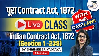 Complete Indian Contract Act, 1872 by Shrimee Srivastava | Section 1-238 | State Judiciary Exam