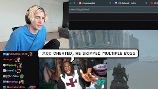xQc reacts to Kai Cenat saying he Cheated in Elden Ring by Skipping Bosses