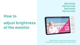 Adjust Brightness of the Monitor - VTech RM7754HD RM7754-2HD RM7764HD RM7764-2HD