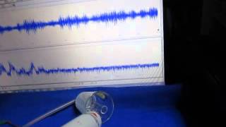 超音波プローブ実験　Ultrasonic probe experiment