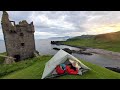 Camping in a 500 yr Old Castle in Scotland (Foraging, Hiking, & Fishing Catch Cook)