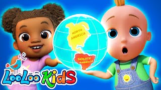 𝑵𝑬𝑾 Seven Continents - Learning Songs for Kids with LooLoo Kids Nursery Rhymes