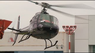 アエロスパシアル AS350 Ecureuil/AStar の離陸・日本法人所有 JA9887 【東京ヘリポート】