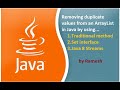 JAVA FAQ # 88 || Removing duplicate values from an ArrayList in java