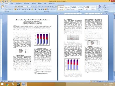 How to Set Two Column Paper for Publication How to Set Two Column Paper for Publication