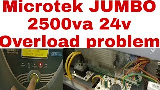 Microtek Sine wave JUMBO 2500va 24v over Load problem and Review